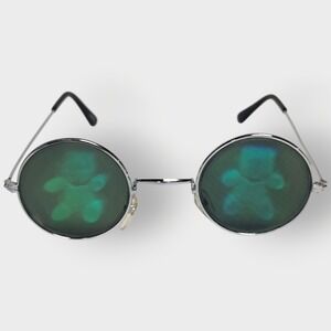 NEW Holographic TEDDY BEAR Sunglasses Glasses Vintage 1990's Halloween Costume